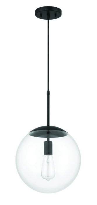 Gaze 12" 1 Light Pendant in Flat Black