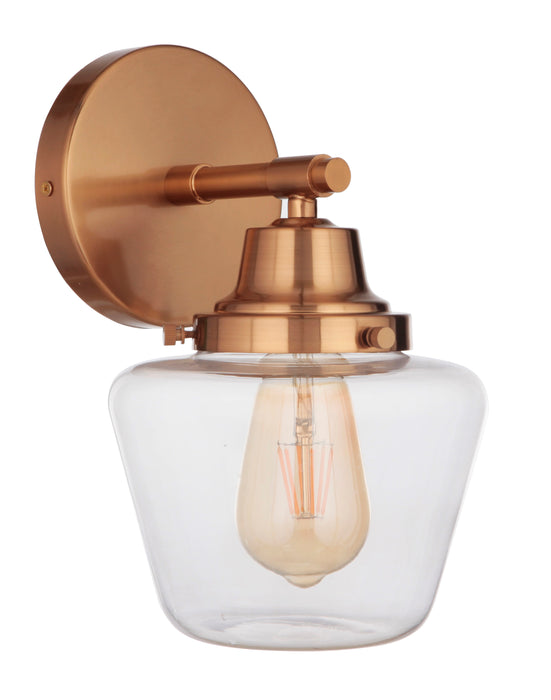 Essex 1 Light Wall Sconce in Satin Brass