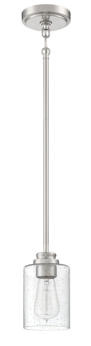 Bolden 1 Light Mini Pendant in Brushed Polished Nickel