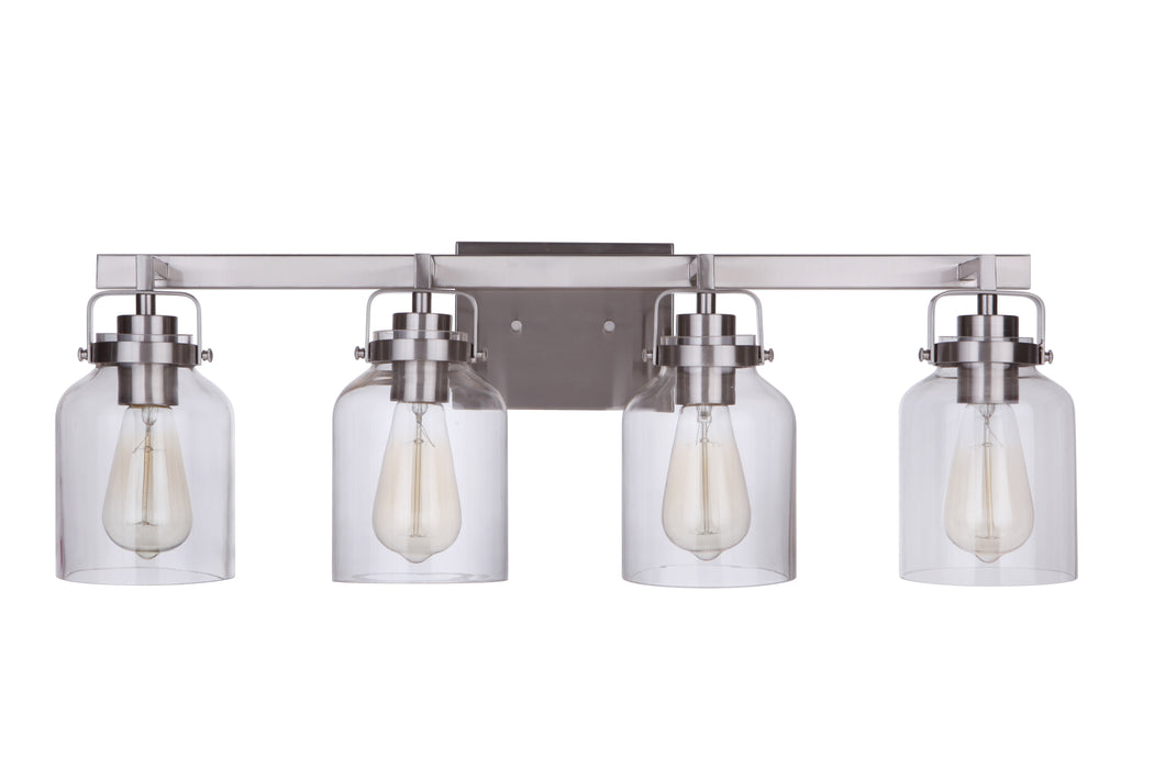 Foxwood 4 Light Vanity in Brushed Polished Nickel