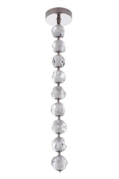 Jackie 9 Light LED Pendant in Polished Nickel