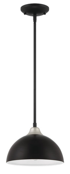 Kahn 1 Light Outdoor Pendant in Midnight/Satin Aluminum