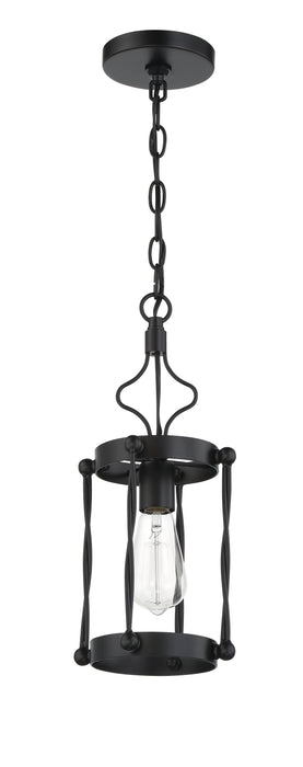 Jolenne 1 Light Mini Pendant in Flat Black