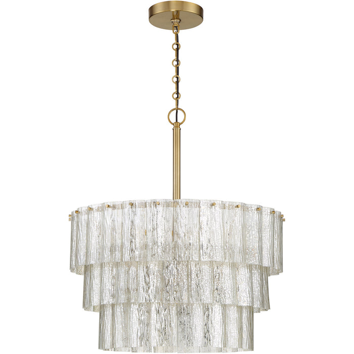 Museo 9 Light Pendant in Satin Brass