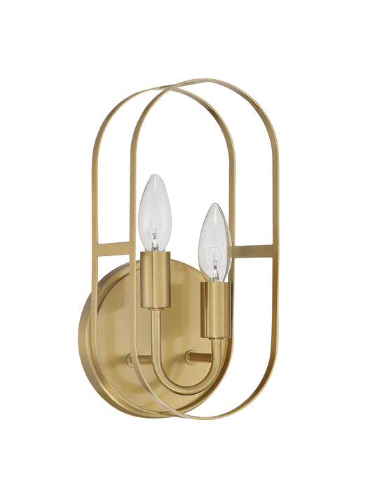 Mindful 2 Light Sconce in Satin Brass