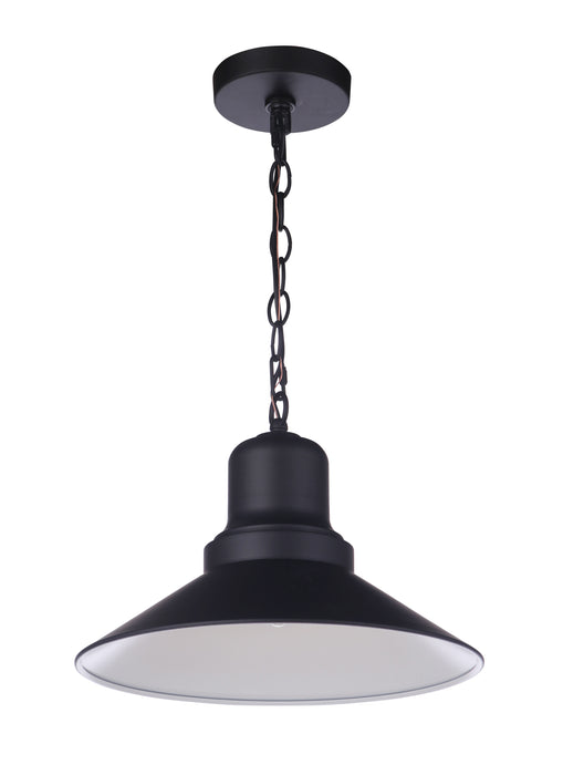 Singleton 1 Light 14" Outdoor Pendant in Midnight