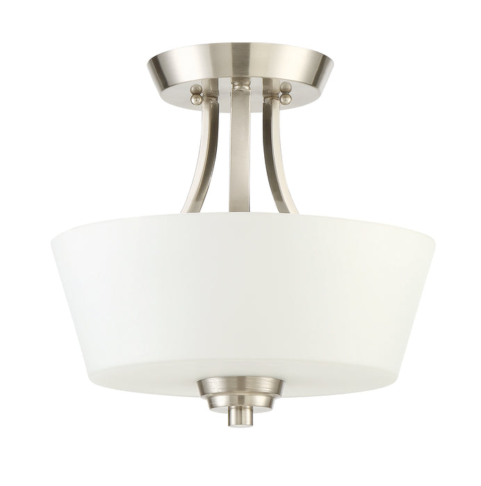 Grace 2 Light Convertible Semi Flush in Brushed Polished Nickel