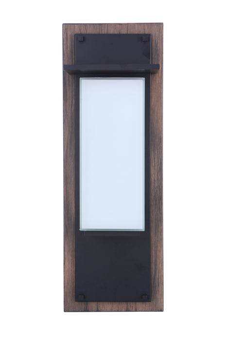 Heights 1 Light Medium Outdoor LED Wal Lantern in Whiskey Barrel/Midnight