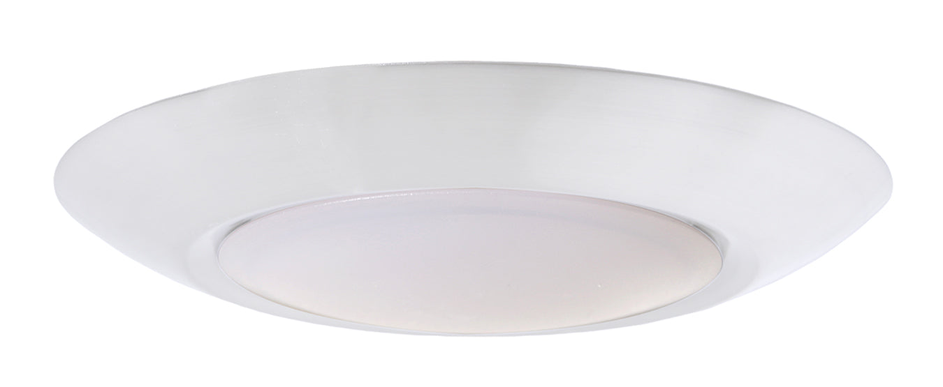 Slim Line 1 Light 4" LED Flushmount in White (6" Overall Diameter)