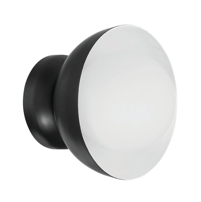 Ventura Dome 1 Light Wall Sconce in Flat Black