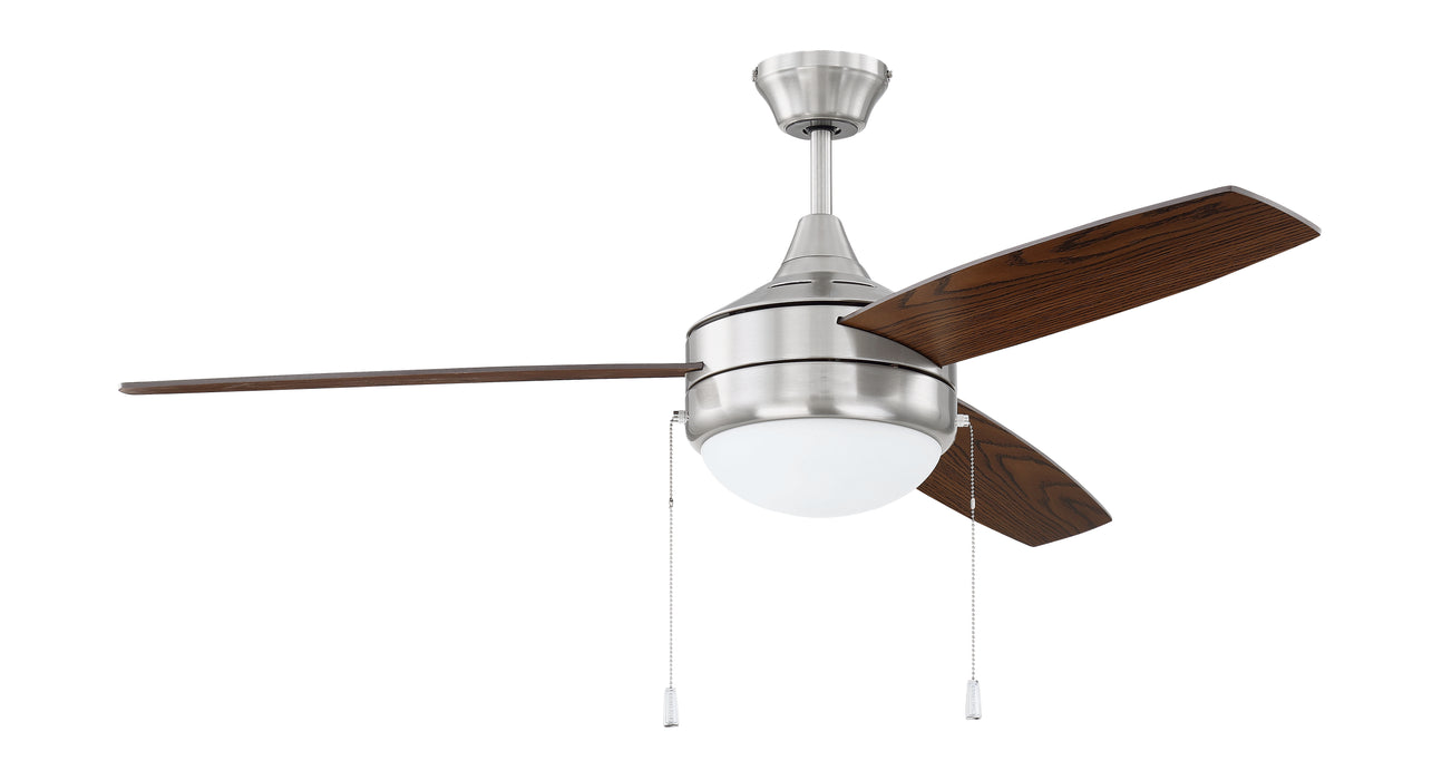 52" Phaze Energy Star 3 in Brushed Polished Nickel w/ Dark Oak/Walnut Blades