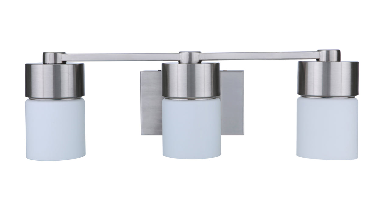 District 3 Light Vanity in Brushed Polished Nickel