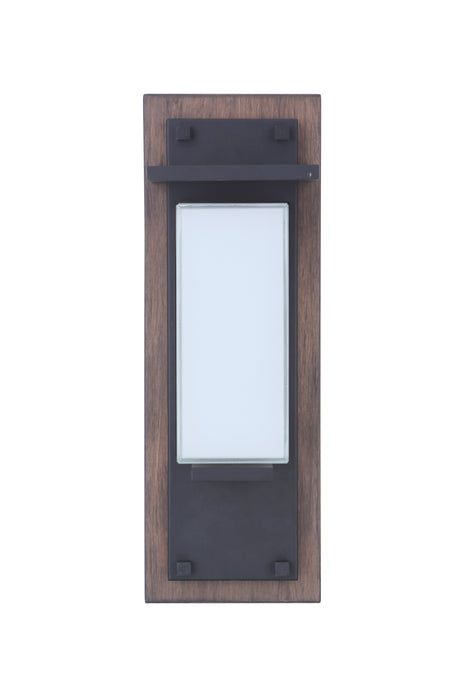 Heights 1 Light Small Outdoor LED Wall Lantern in Whiskey Barrel/Midnight