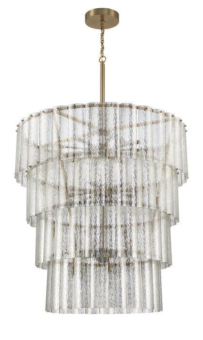 Museo 28 Light Chandelier in Satin Brass