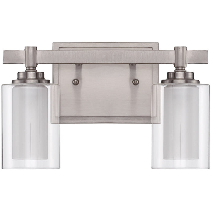 Celeste 2 Light Vanity in Brushed Polished Nickel