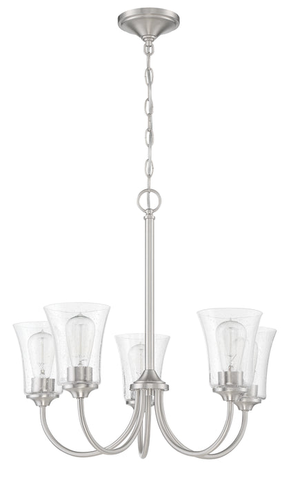 Gwyneth 5 Light Chandelier in Brushed Polished Nickel