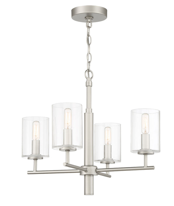 Hailie 4 Light Chandelier in Satin Nickel