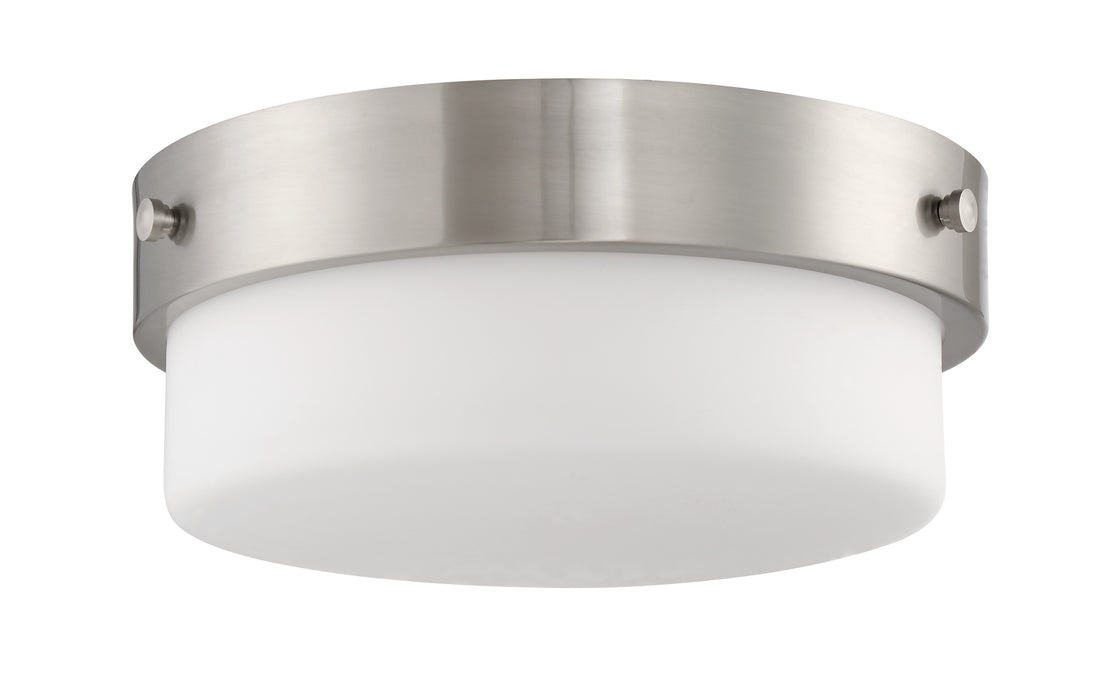 Oak Street 2 Light 12" Flushmount in Brushed Polished Nickel