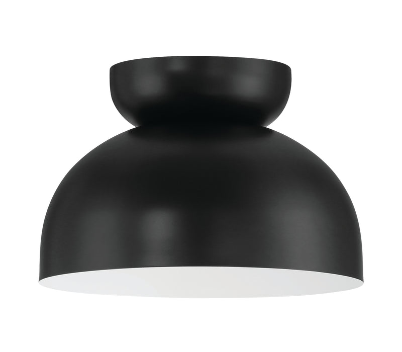 Ventura Dome 1 Light Flushmount in Flat Black