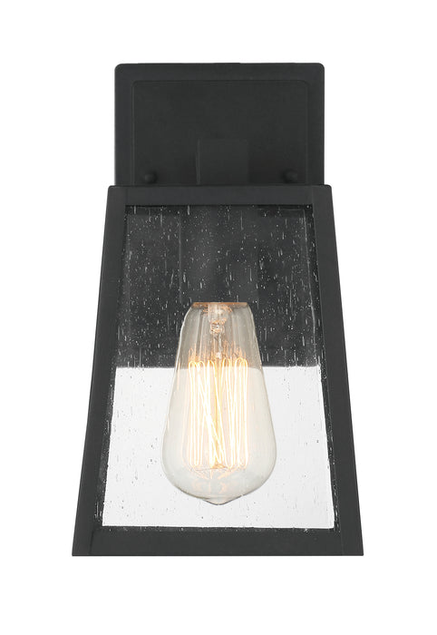 Dunn 1 Light Small Outdoor Wall Lantern in Textured Black