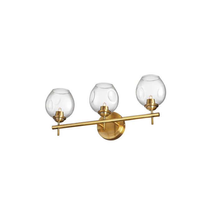 Abii 3 Light Vanity Light - Vintage Bronze Finish - Clear Glass