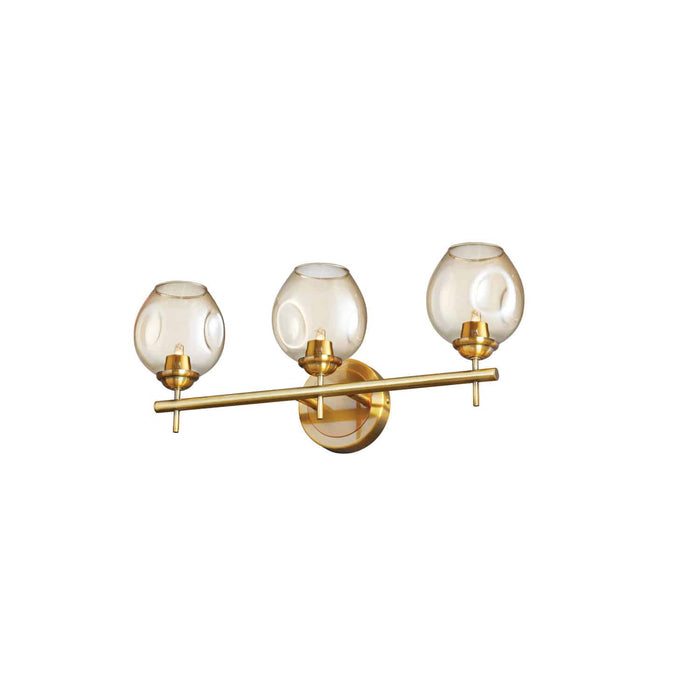 Abii 3 Light Vanity Light - Vintage Bronze Finish- Champagne Glass