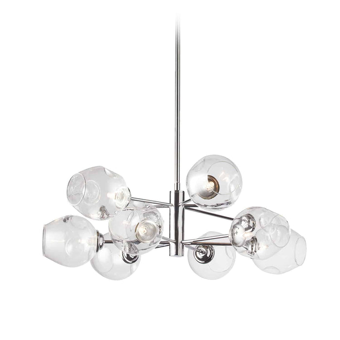 Abii 8 Light Chandelier - Polished Chrome Finish - Clear Glass