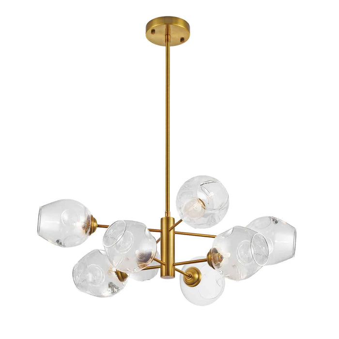 Abii 8 Light Chandelier - Vintage Bronze Finish - Clear Glass