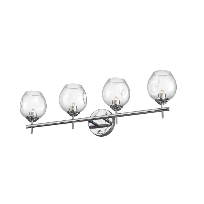 Abii 4 Light Vanity Light - Polished Chrome Finish - Clear Glass