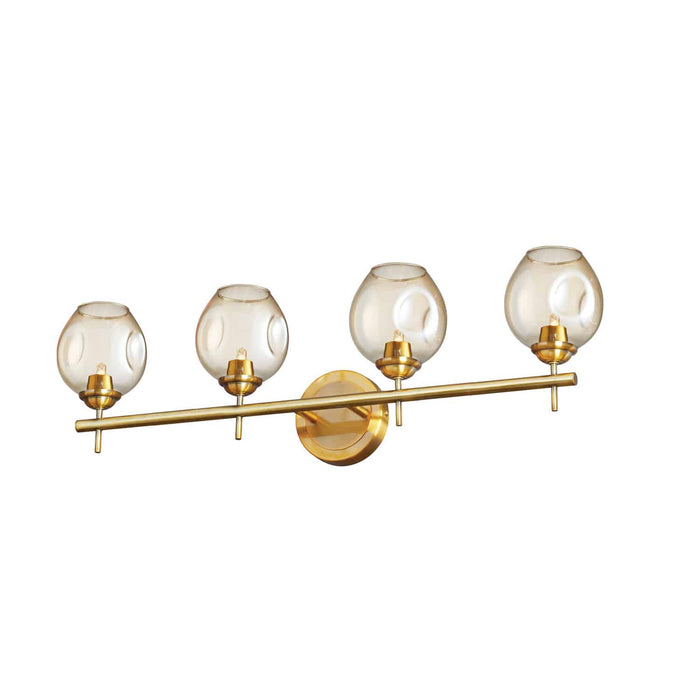 Abii 4 Light Vanity Light - Vintage Bronze Finish - Champagne Glass