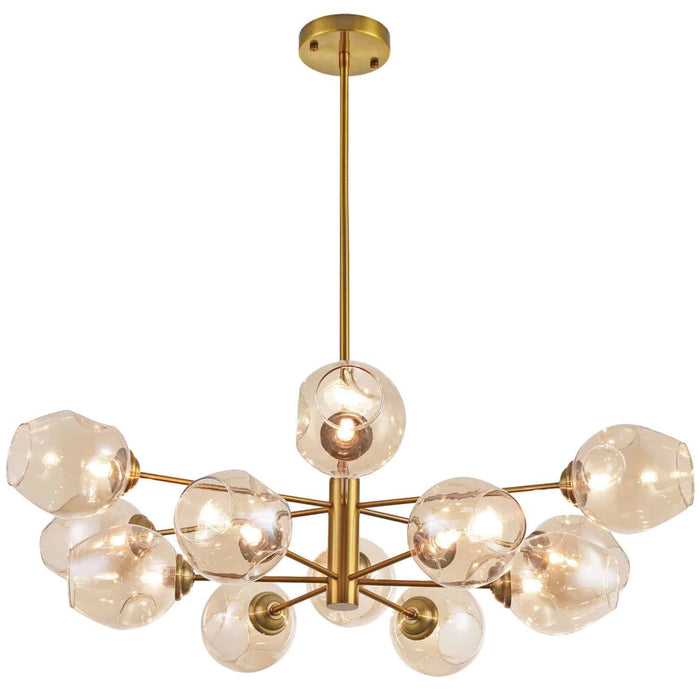 Abii 12 Light Chandelier - Vintage Bronze Finish - Champagne Glass