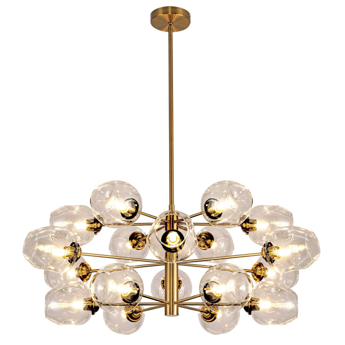 Abii 18 Light Chandelier - Vintage Bronze Finish - Champagne Glass