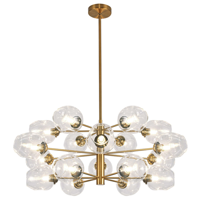 Abii 18 Light Chandelier - Vintage Bronze Finish - Clear Glass