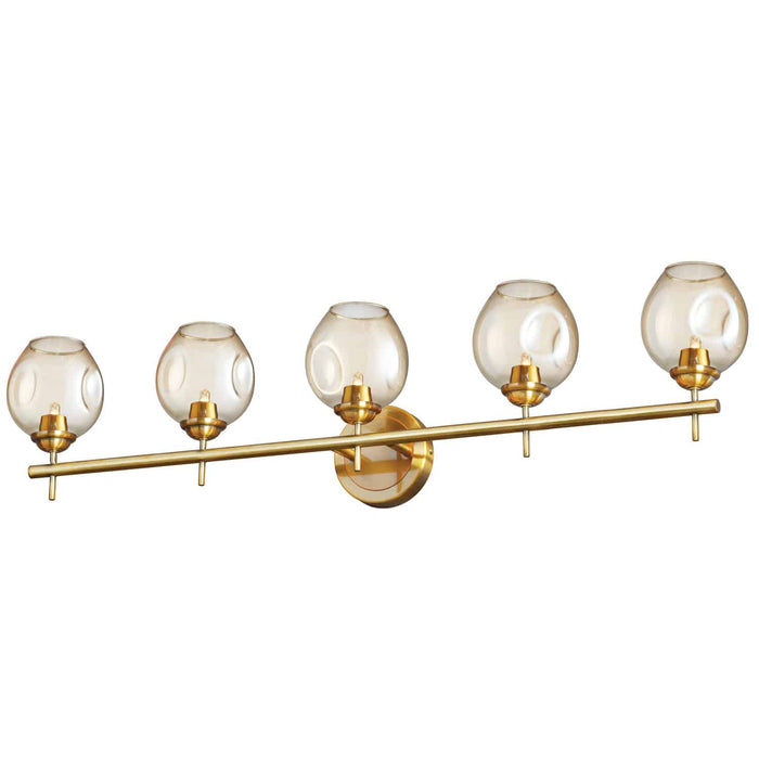 Abii 5 Light Vanity Light - Vintage Bronze Finish - Champagne Glass