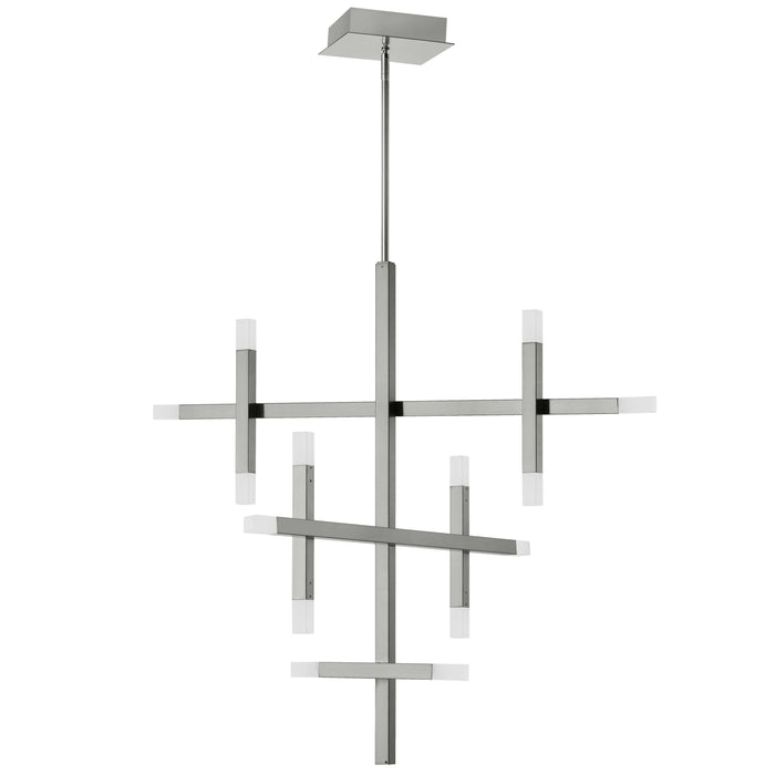 Acasia Chandelier - 42W - Polished Chrome - Frosted Acrylic Diffuser