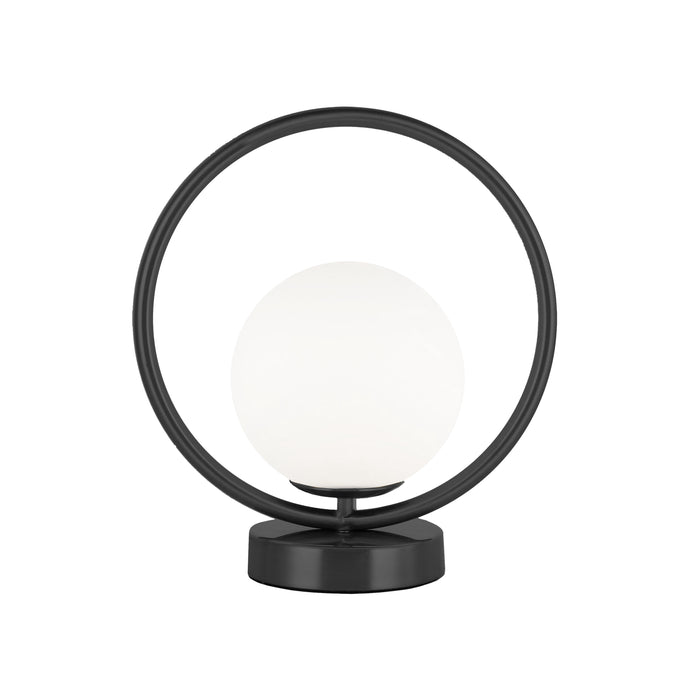 Adrienna 1 Light Table Lamp - Matte Black Finish - White Opal Glass