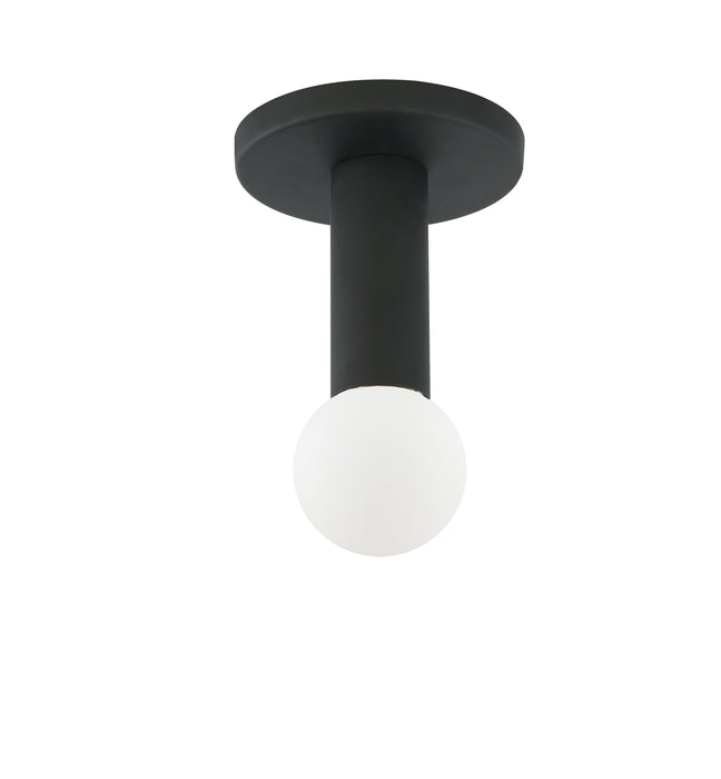 Adams 1 Light Flush Mount - Matte Black