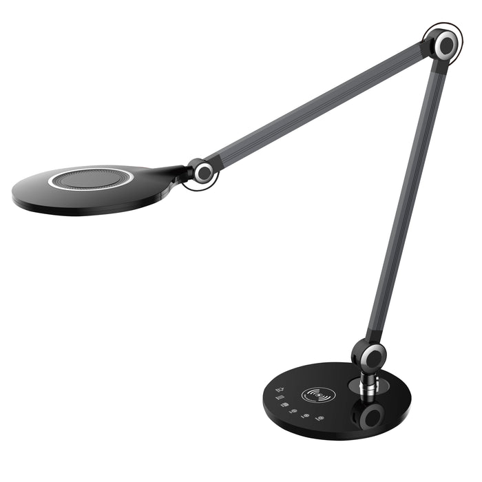 Alina Desk Lamp - 10W - Black/Brushed Aluminum Finish