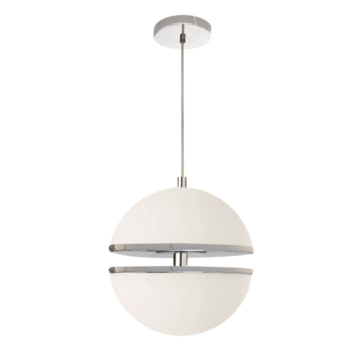 Atomic Pendant - 30W - Polished Chrome - White Glass