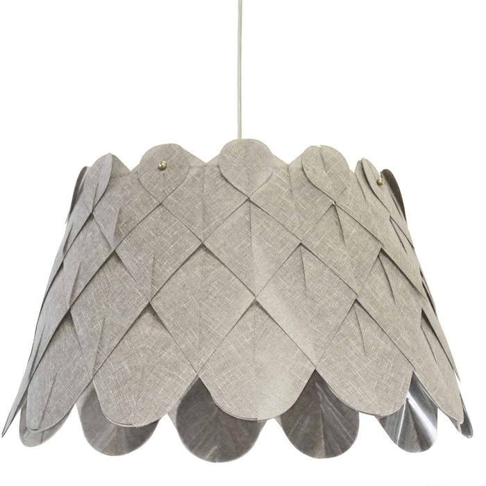 Amirah 1 Light Pendant - Camelot Grey - Polished Chrome