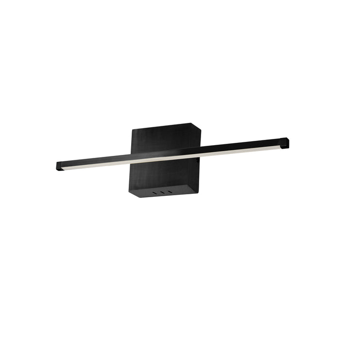 Array LED Wall Sconce - Horizontal - 19W - Matte Black - White Acrylic Diffuser