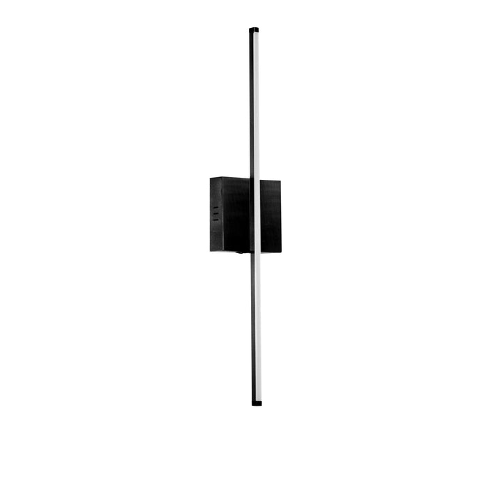 Array LED Wall Sconce - Vertical - 19W - Matte Black - White Acrylic Diffuser