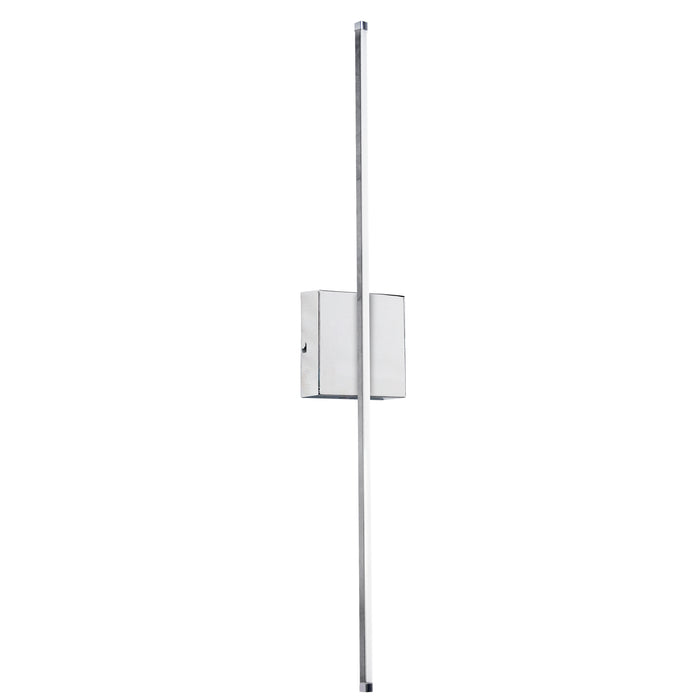 Array LED Wall Sconce - Vertical - 19W - Polished Chrome - White Acrylic Diffuser