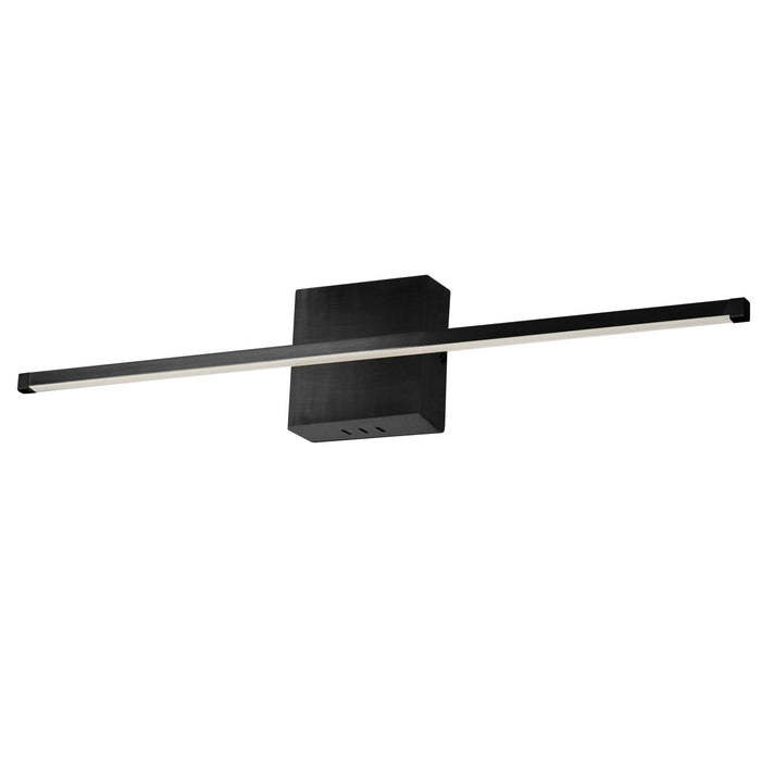 Array LED Wall Sconce - Horizontal - 30W - Matte Black - White Acrylic Diffuser