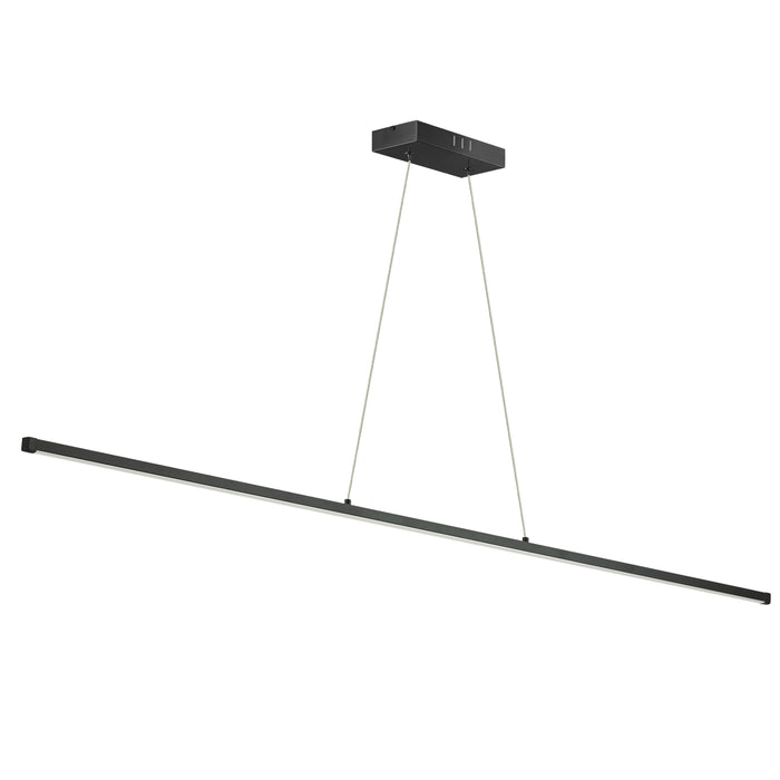 Array LED Horizontal Pendant - 30W - 48" - Matte Black Finish - White Acrylic Diffuser