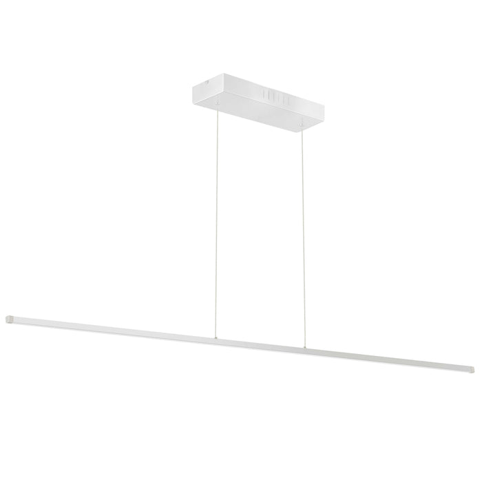 Array LED Horizontal Pendant - 56W - 72" - Matte White Finish - White Acrylic Diffuser