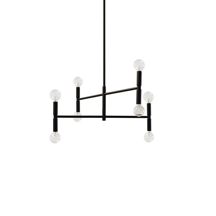 Ava 8 Light Chandelier - Matte Black