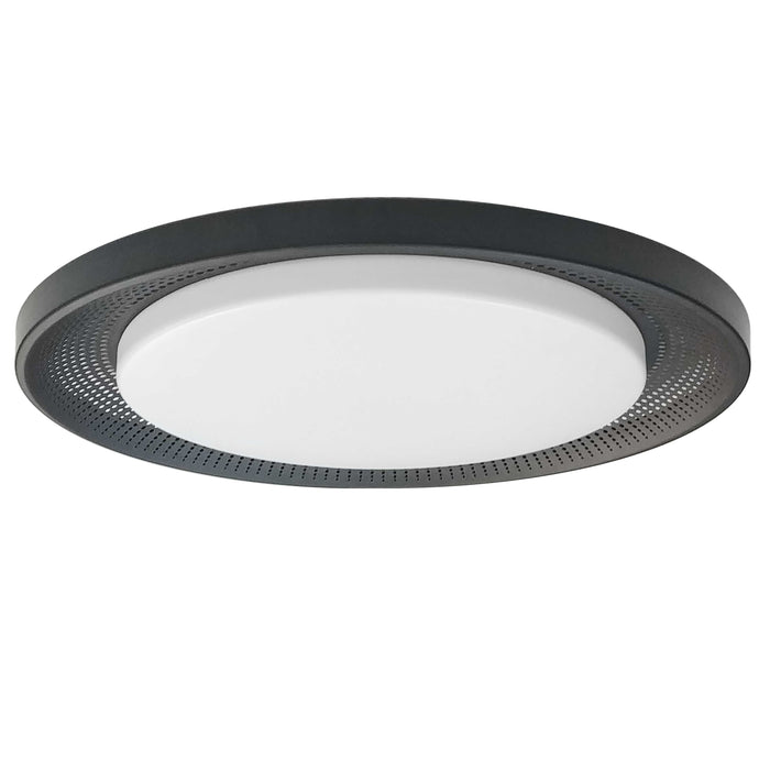 Boullier Flush Mount - 30W - Matte Black - White Acrylic Diffuser