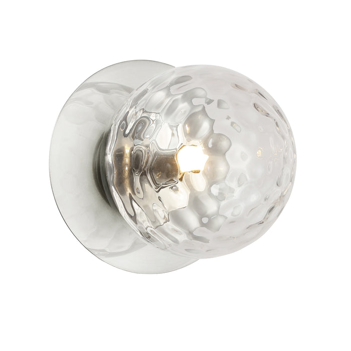 Burlat 1 Light Wall Sconce - Polished Chrome - Clear Glass