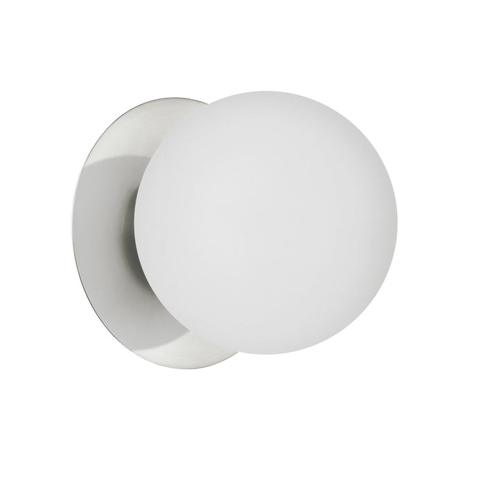 Burlat 1 Light Wall Sconce - Polished Chrome - White Glass